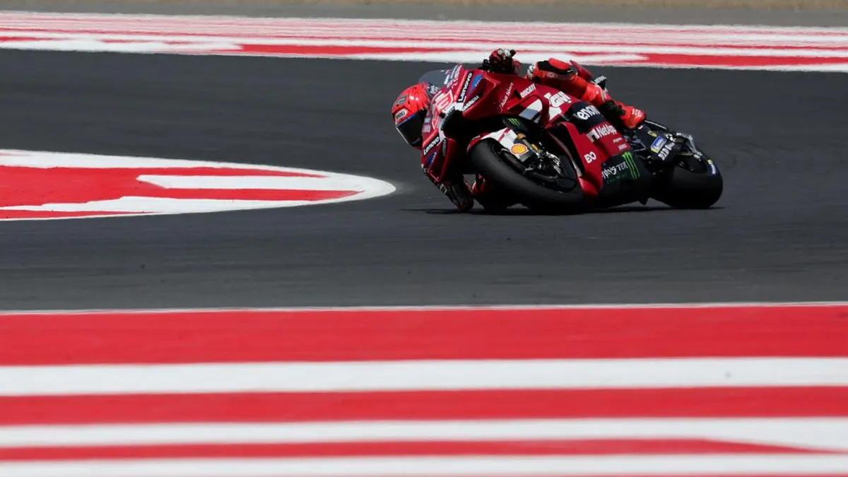 Racing motorcycles on a circuit