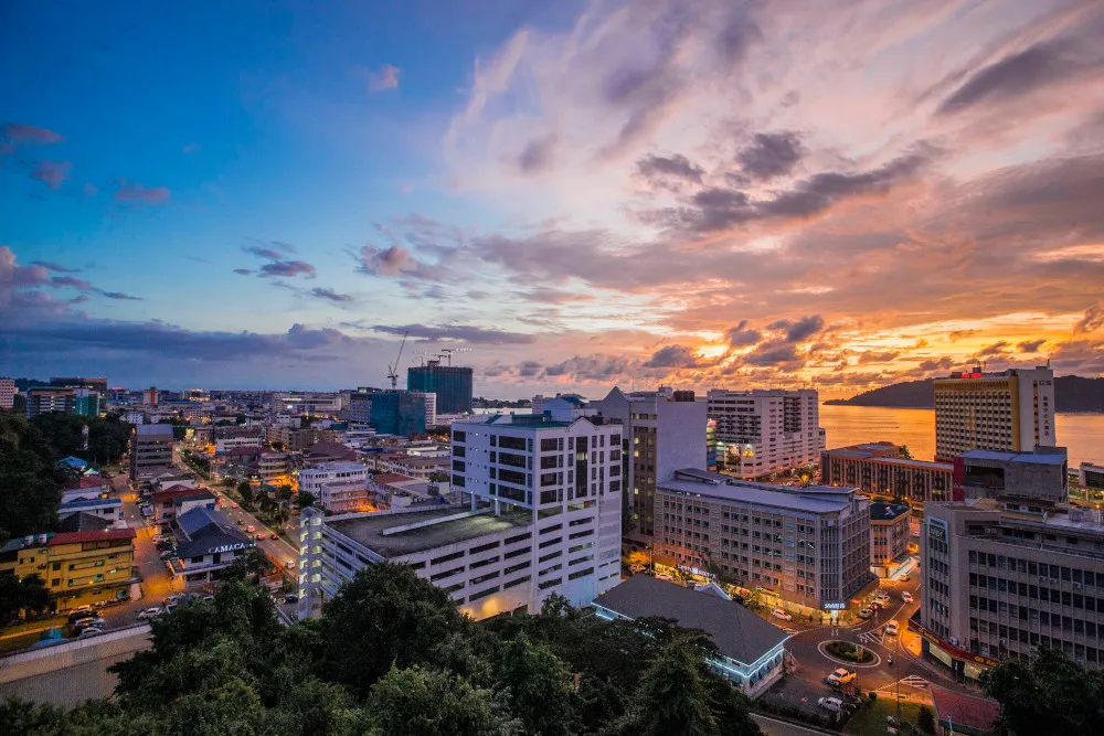 Commercial buildings in Kota Kinabalu’s city centre