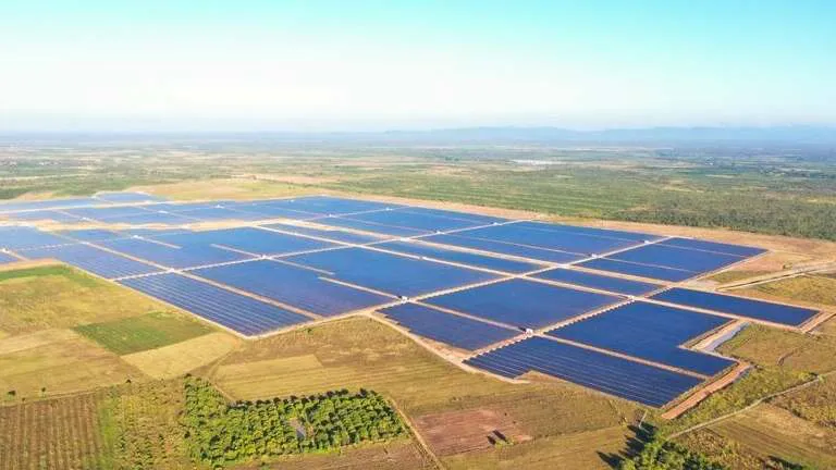 Solar panels and electricity transmission infrastructure