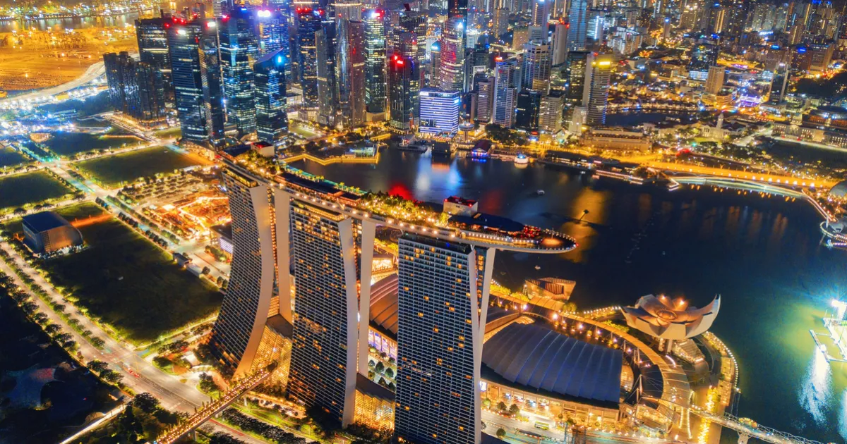 Illustration of connected digital networks across Southeast Asia