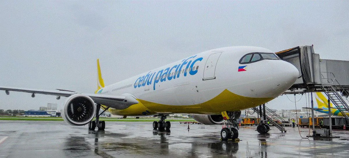 Passenger aircraft parked on an airport apron