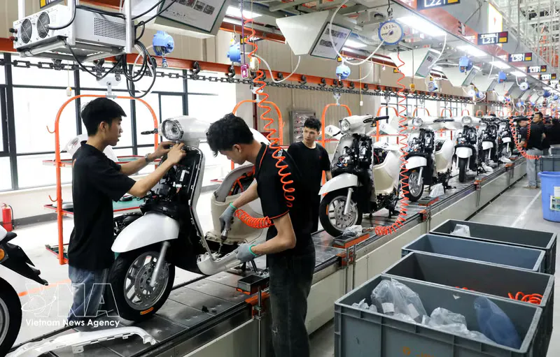 Industrial production line illustrating manufacturing supply chains