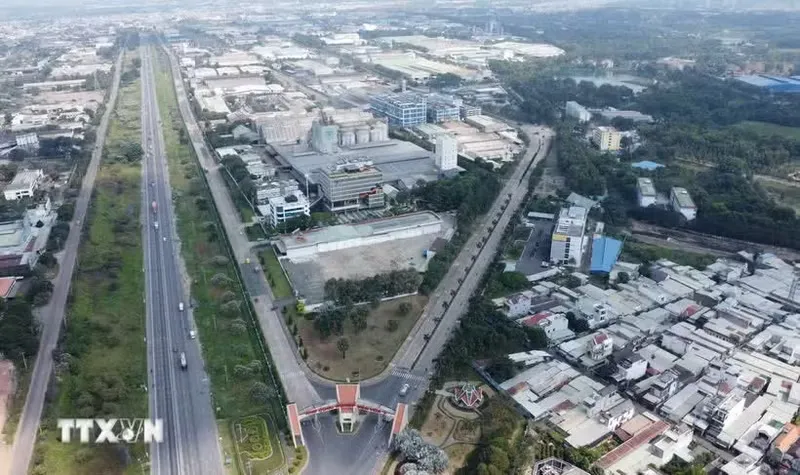 Industrial buildings and transport infrastructure in Vietnam