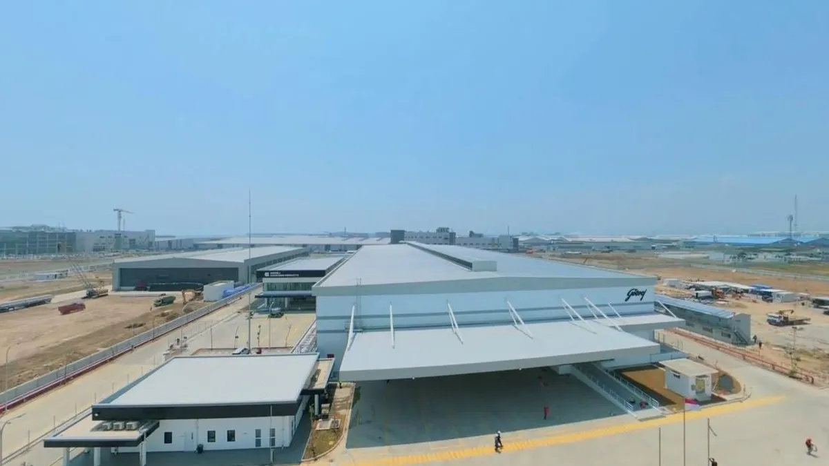 Illustration of a consumer goods manufacturing facility