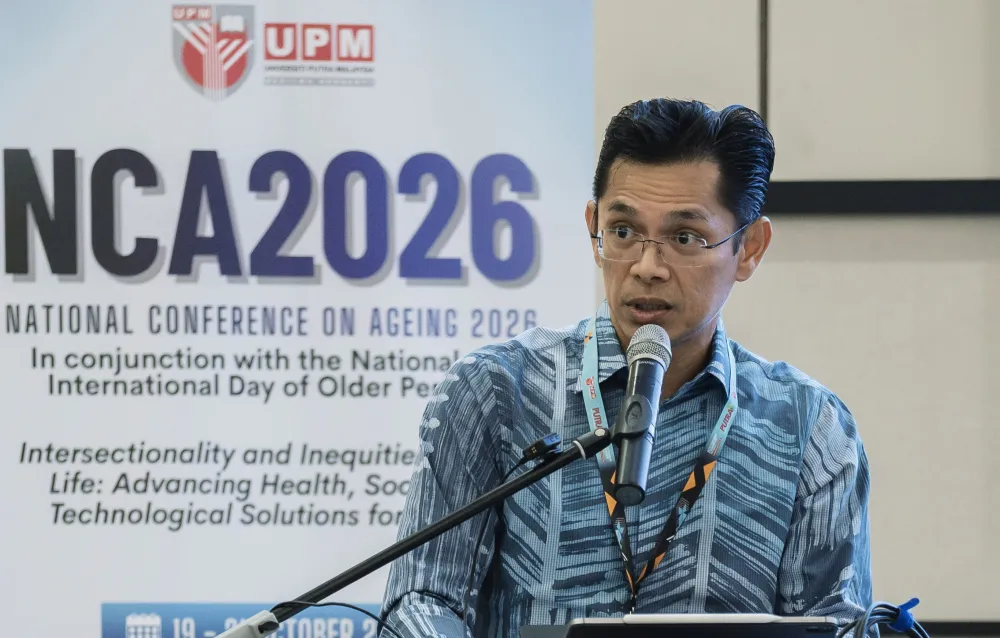 Illustration of healthcare, community assistance and digital services for older people