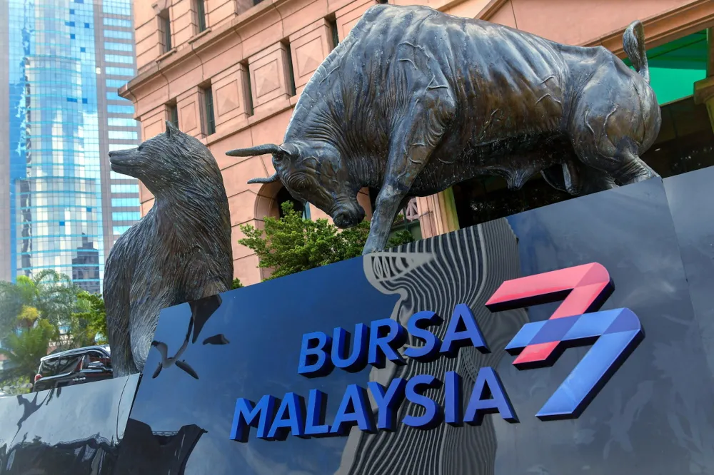 Stock market price board displaying share prices