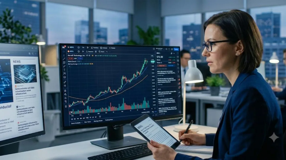 Illustration of share trading figures on a financial screen