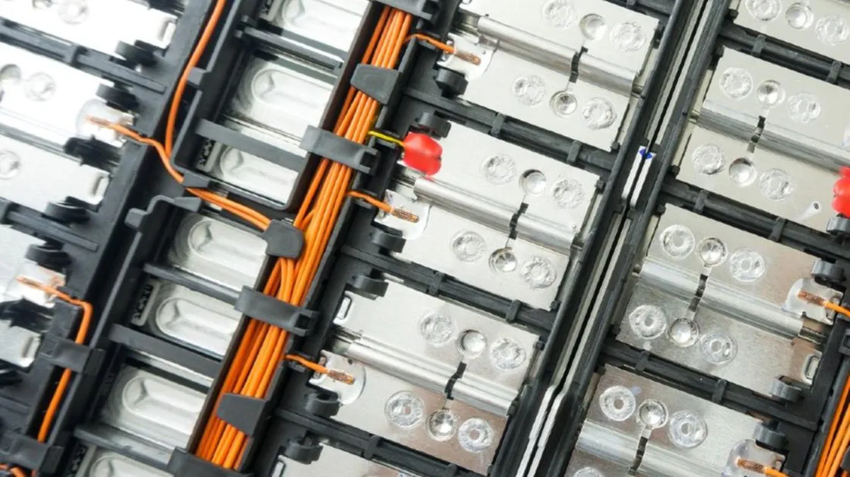 Battery cells on an electric-vehicle battery production line