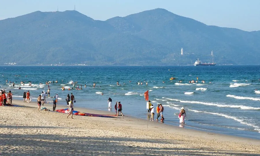 A sandy beach along the coast of central Vietnam