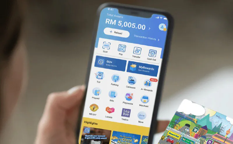 Illustration of a smartphone displaying investment balances and financial charts