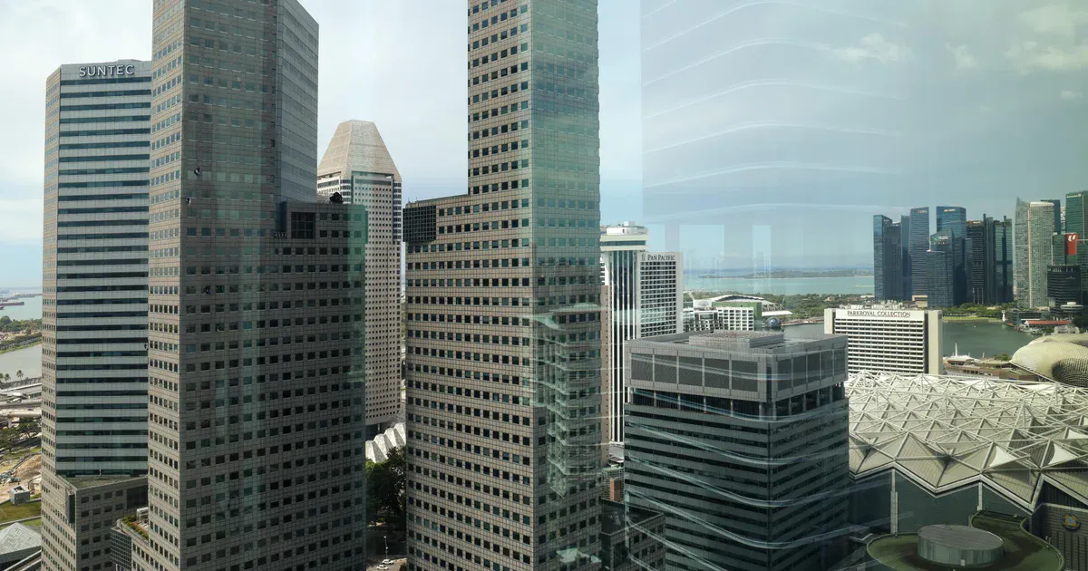 Office towers and retail buildings in Singapore