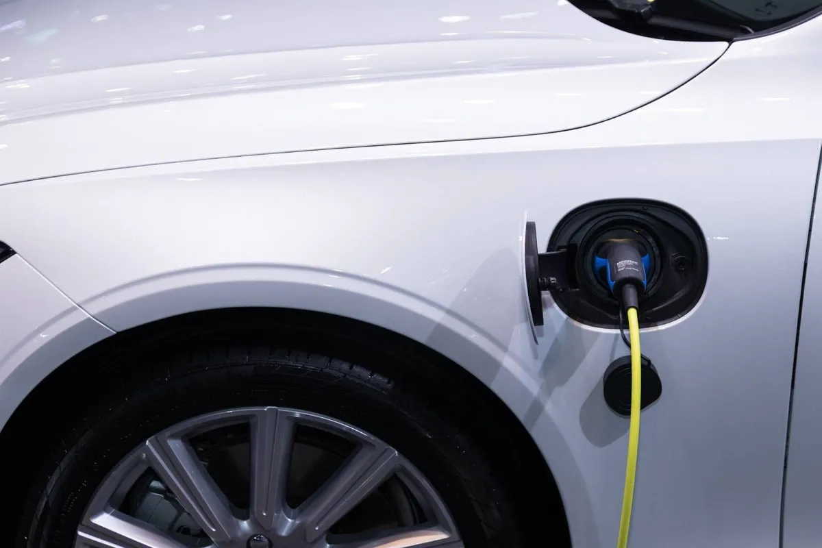 Electric vehicles on a factory assembly line