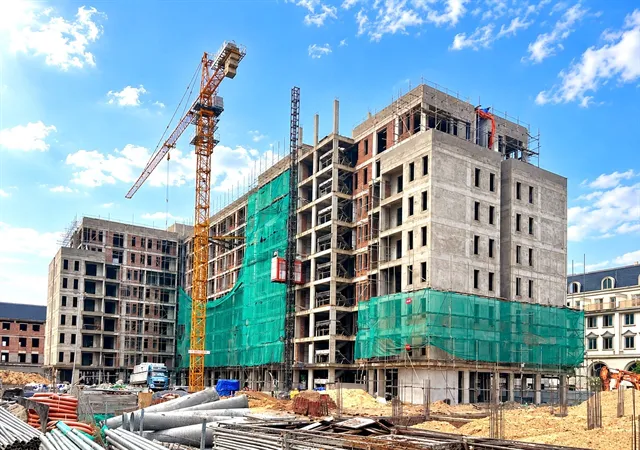 Residential buildings and land under development in Vietnam