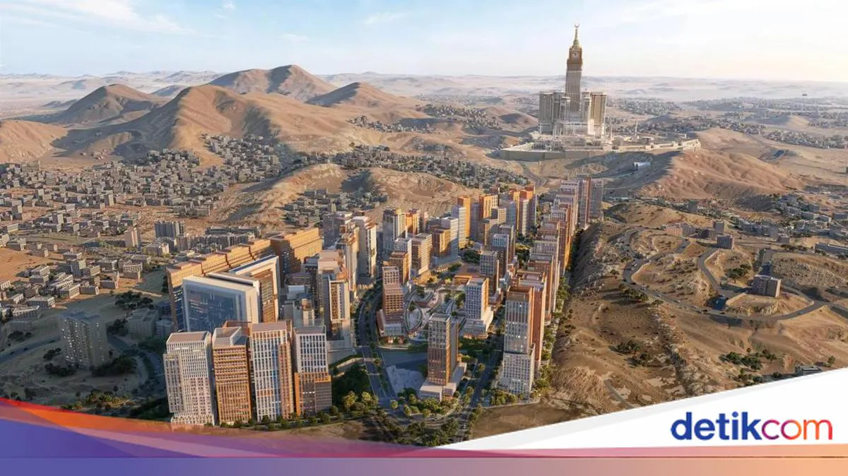 Illustration of hotel buildings and surrounding development plots