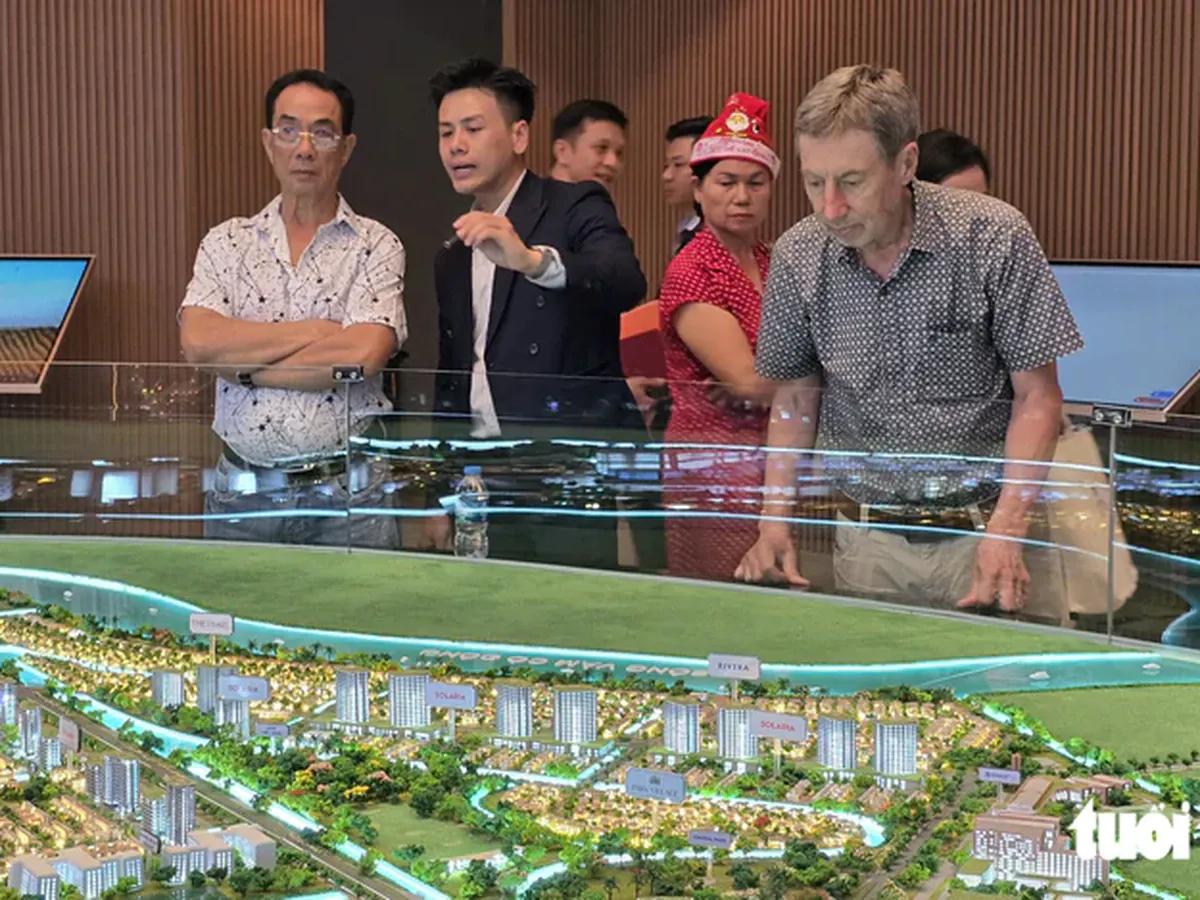 Condominium buildings in a Vietnamese city