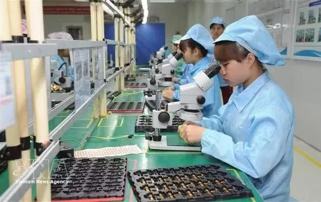 Carton packaging machinery on a factory production line