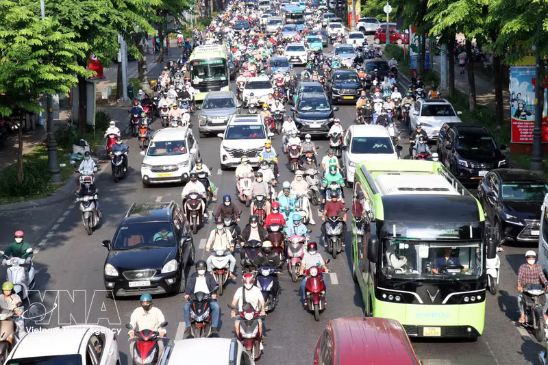 Urban roads and railway infrastructure in Ho Chi Minh City