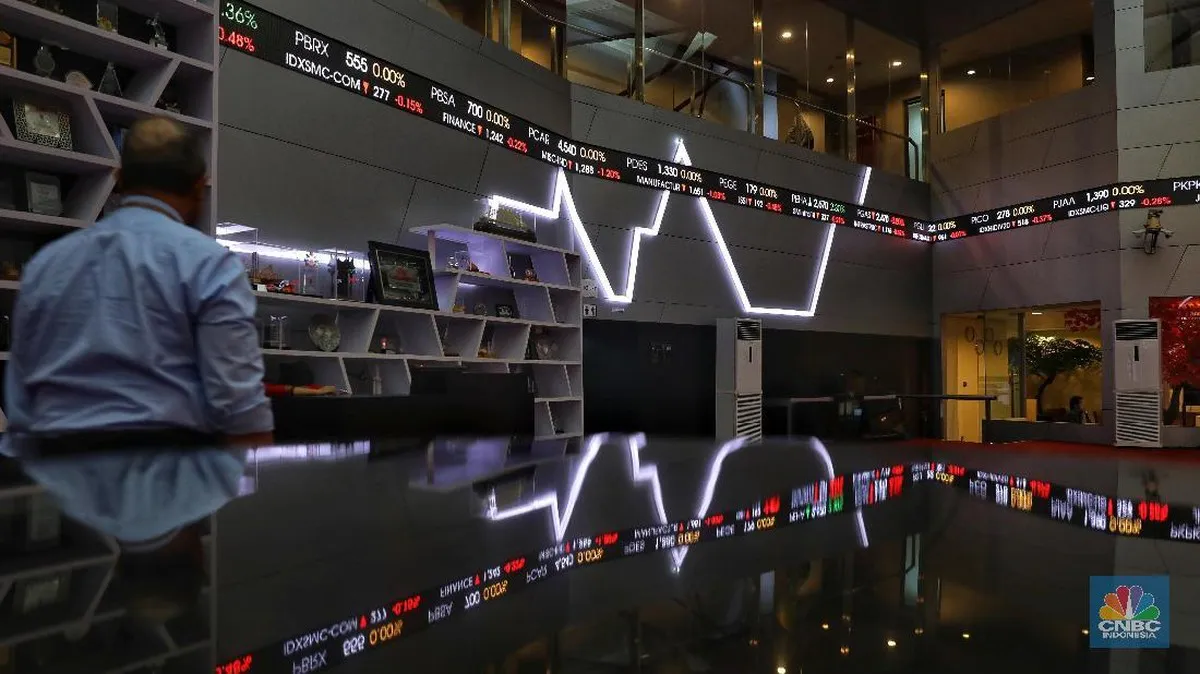 Illustration of stock market charts and trading figures
