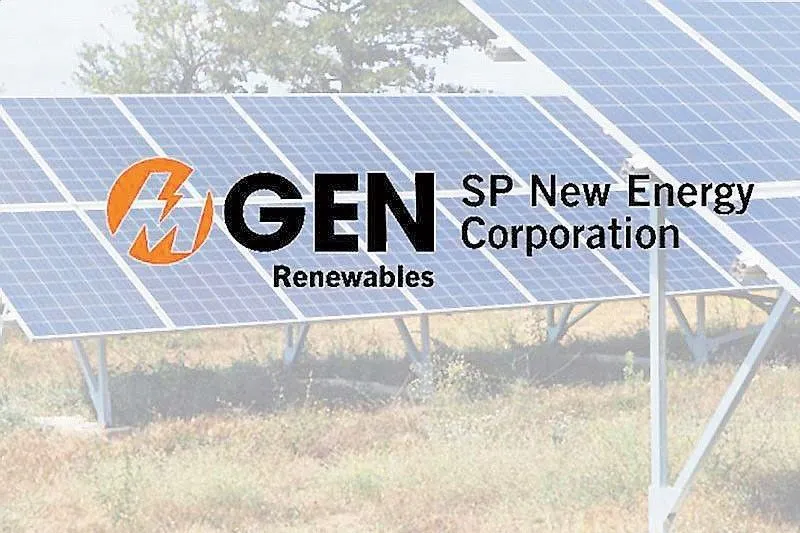 Solar panels arranged across a renewable energy site