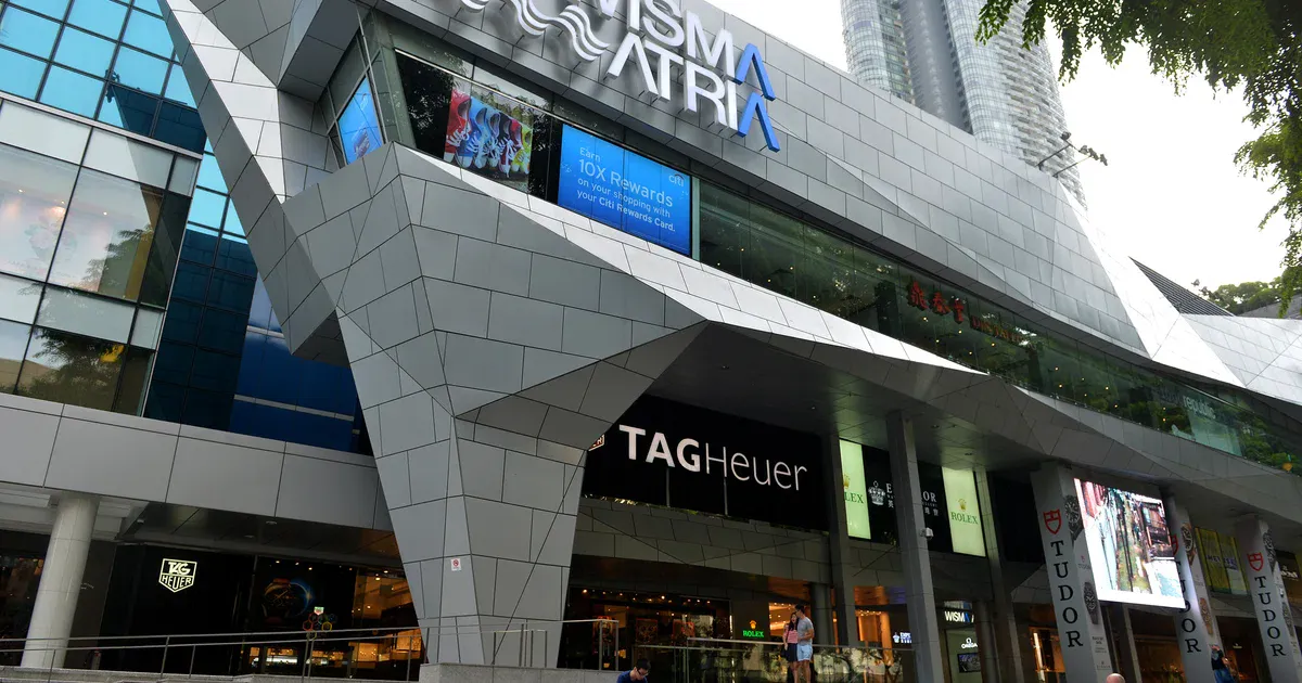 Retail shopfronts and office buildings in Singapore