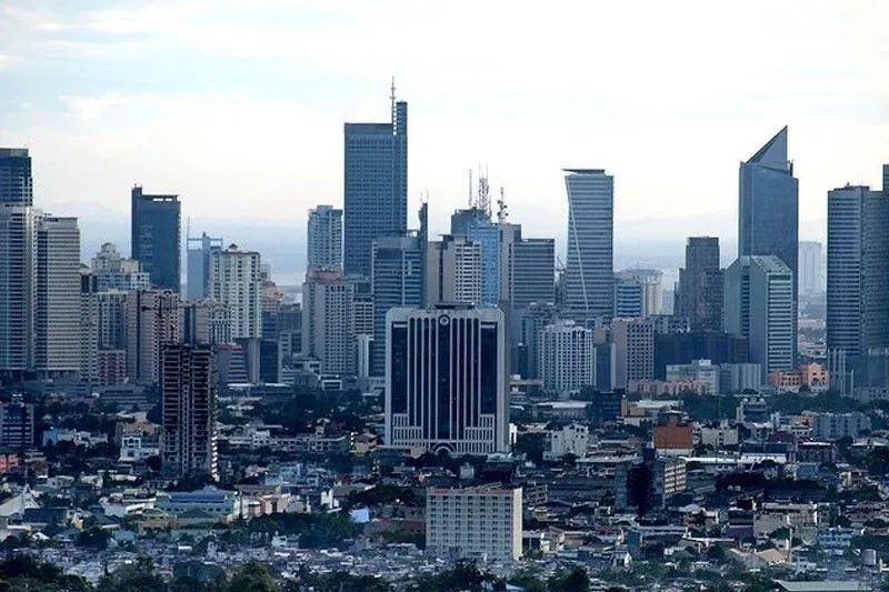 Skyline and office buildings in Metro Manila