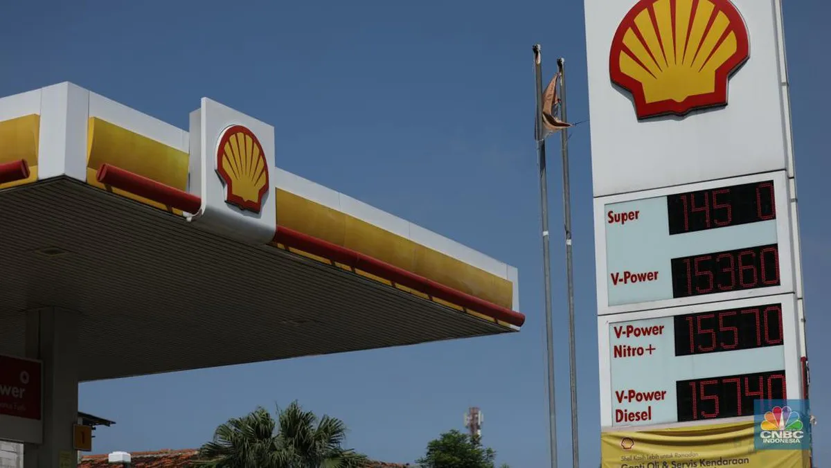 Fuel pumps at a petrol station in Indonesia