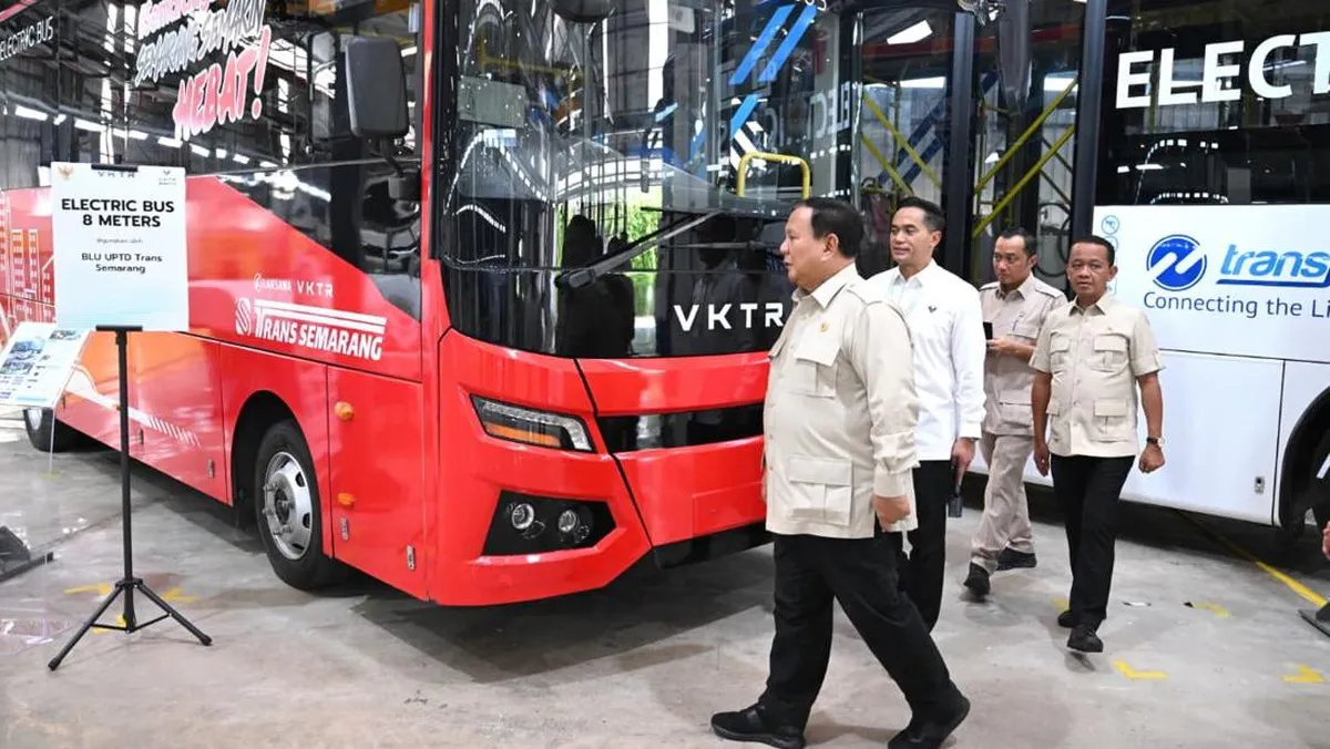 Electric bus parked at a public transport depot