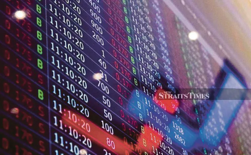 Stock market price chart displayed on a monitor