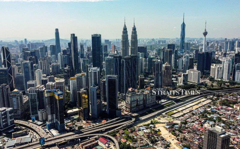 Kuala Lumpur skyline with commercial buildings