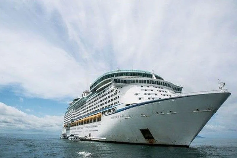 Cruise ship alongside a passenger terminal