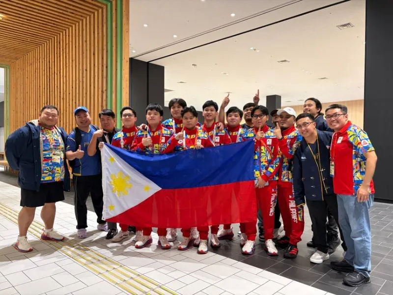 Gaming monitors and headsets arranged for an esports competition