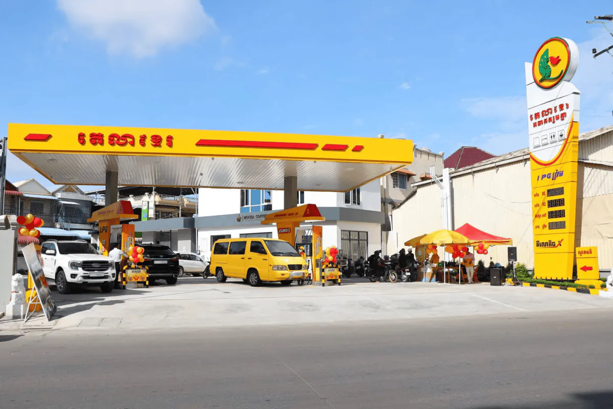Fuel pumps at a petrol station